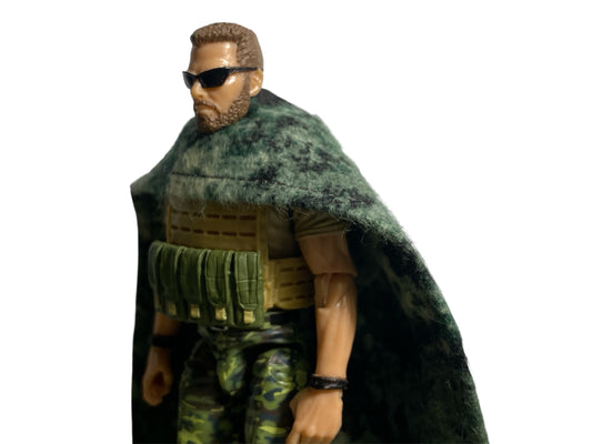 Forest green camo cape for 1:18 scale action figures